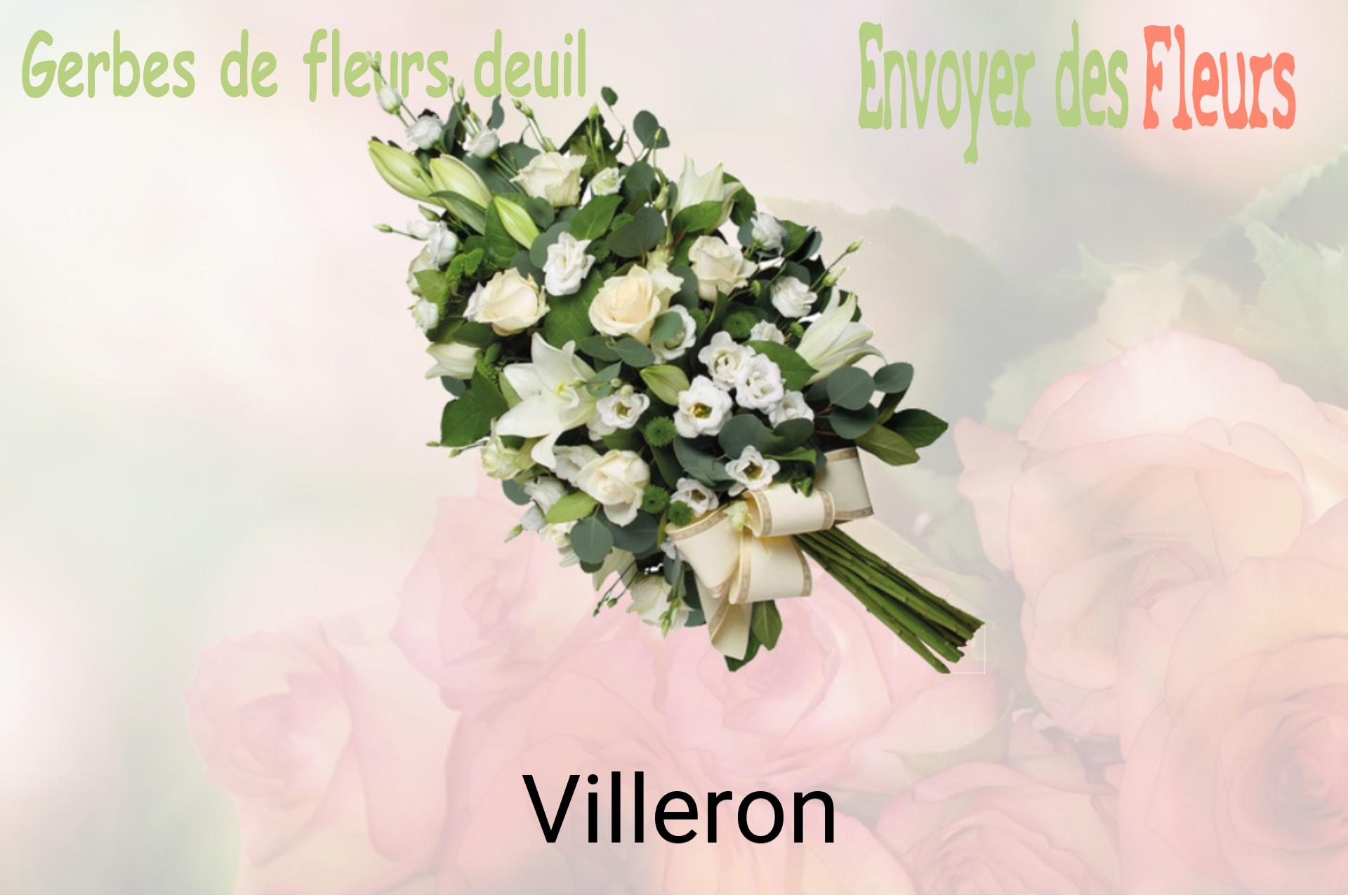 Gerbe de fleurs de deuil livrée à Villeron